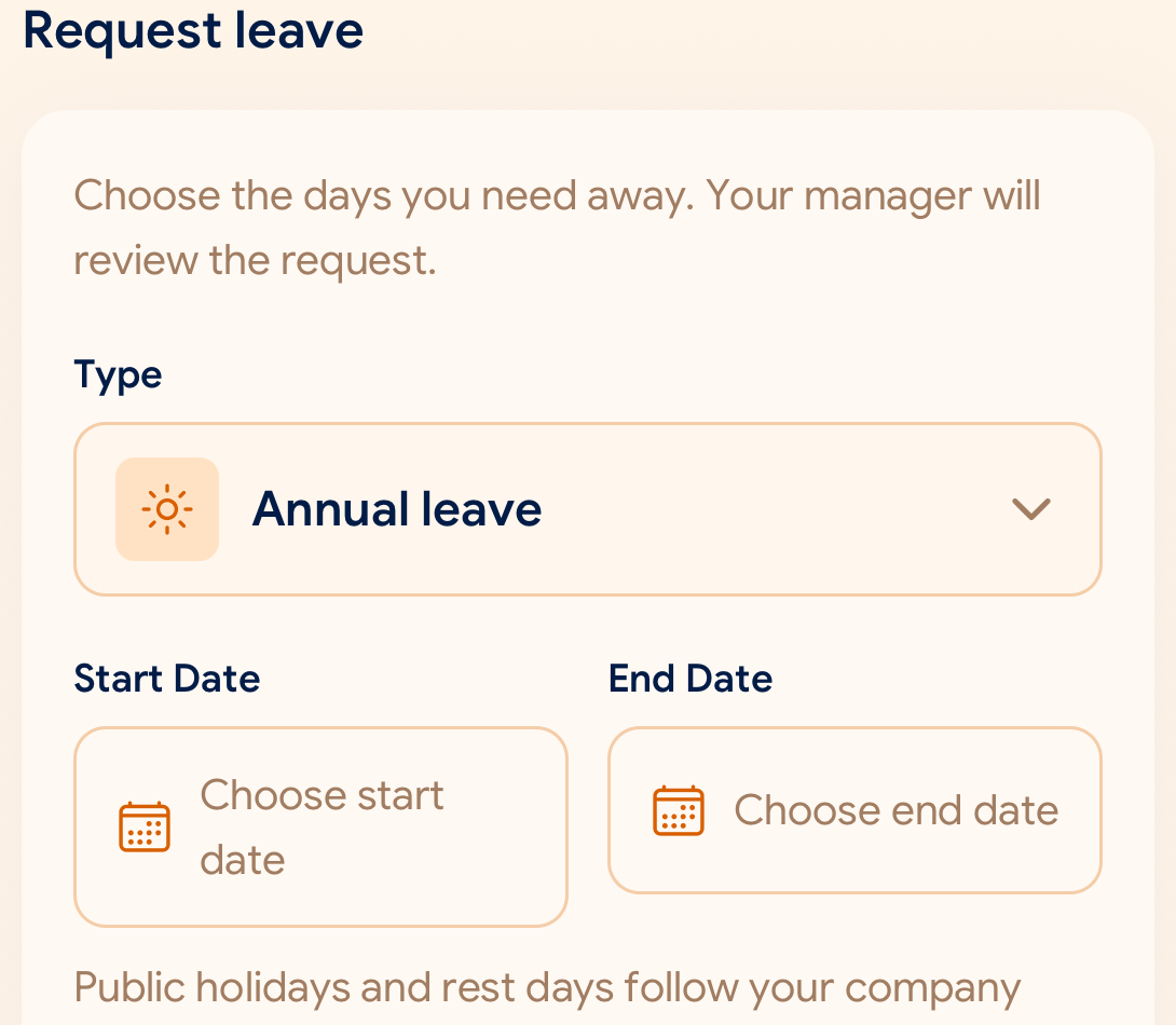 SlidesClock leave request form
